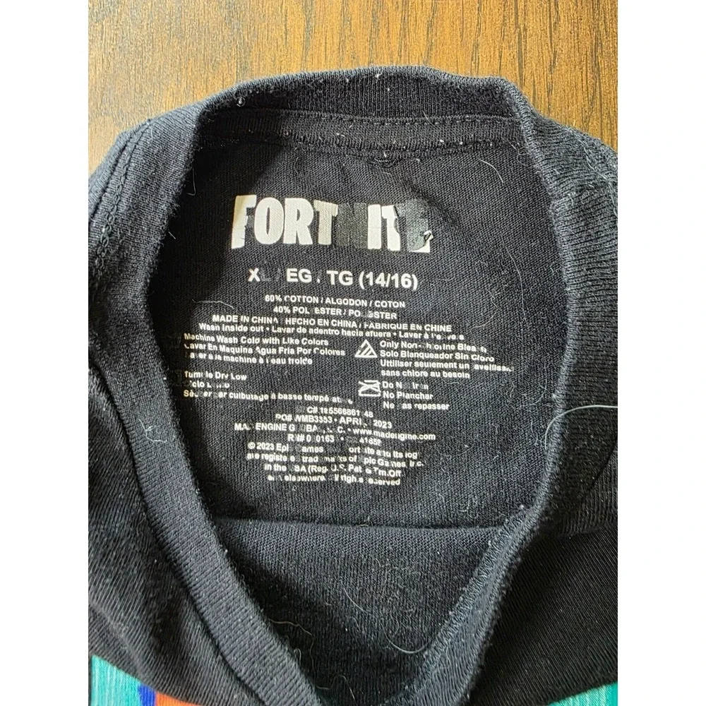 Fortnite Kids Black T-Shirt With Vibrant Multicolor Logo Design